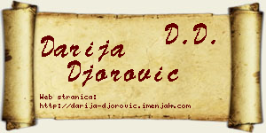 Darija Đorović vizit kartica